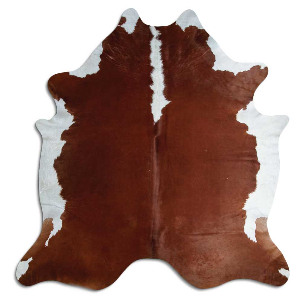 Peau de vache marron et blanche XXL