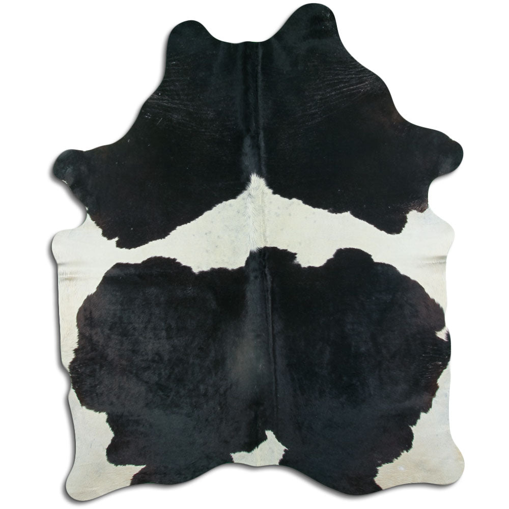 Peau de vache noire et blanche XXL