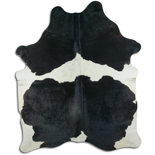 Peau de vache noire et blanche XXL