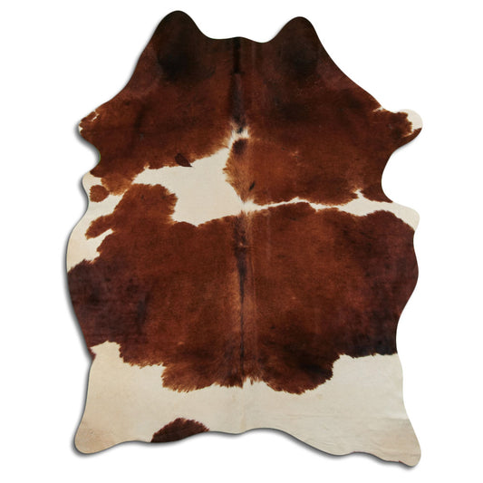 Peau de vache marron et blanche XXL