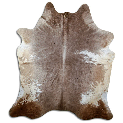 Peau de vache marron et blanche XL