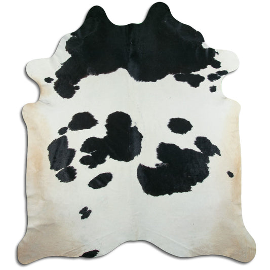 Peau de vache noire et blanche XXXL