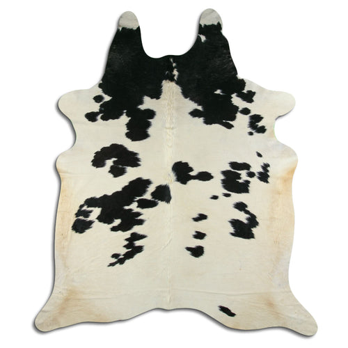 Peau de vache noire et blanche XXL