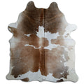 Peau de vache marron et blanche XL
