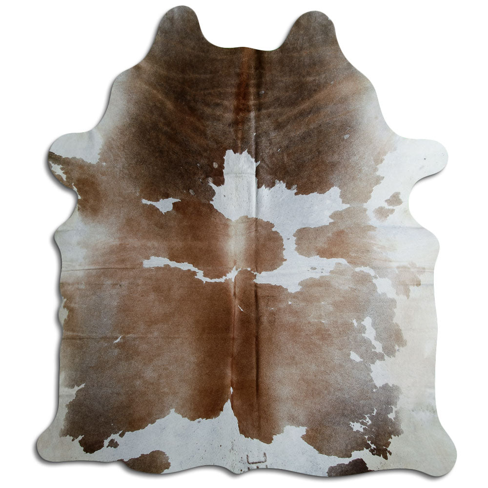 Peau de vache marron et blanche XL