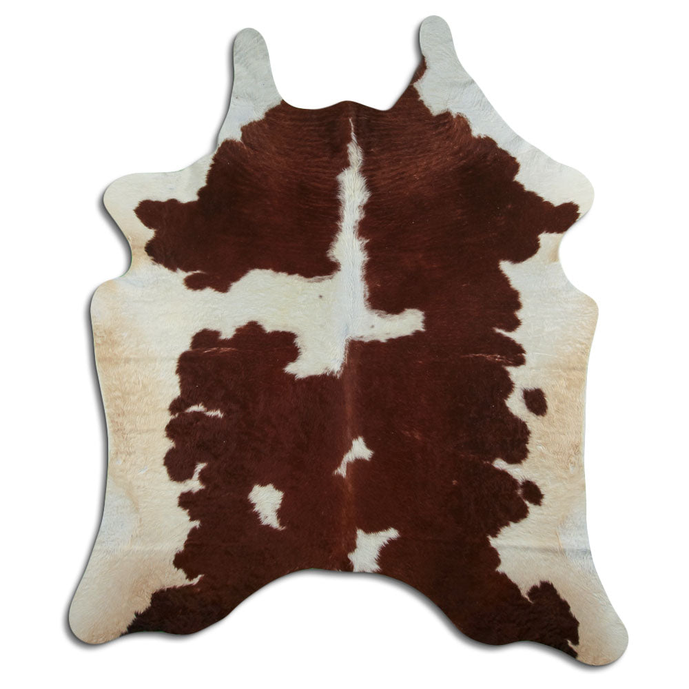 Peau de vache marron et blanche XXL