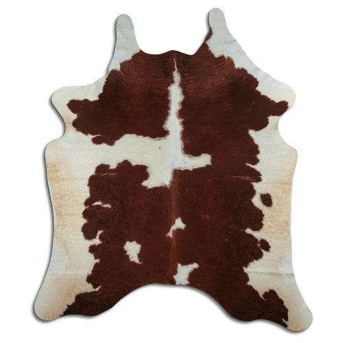 Peau de vache marron et blanche XXL