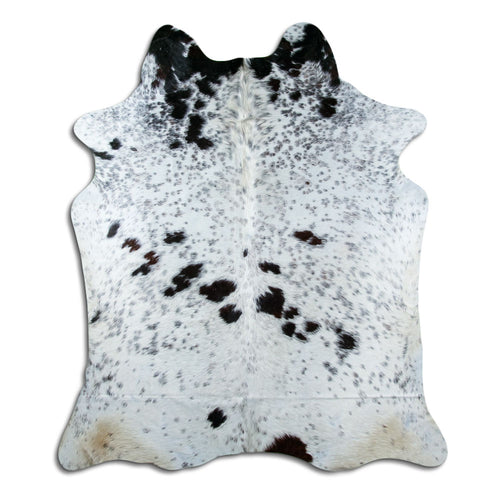 Peau de vache noire et blanche XL