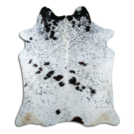 Peau de vache noire et blanche XL