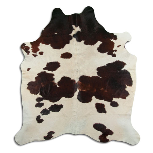 Peau de vache marron et blanche XL