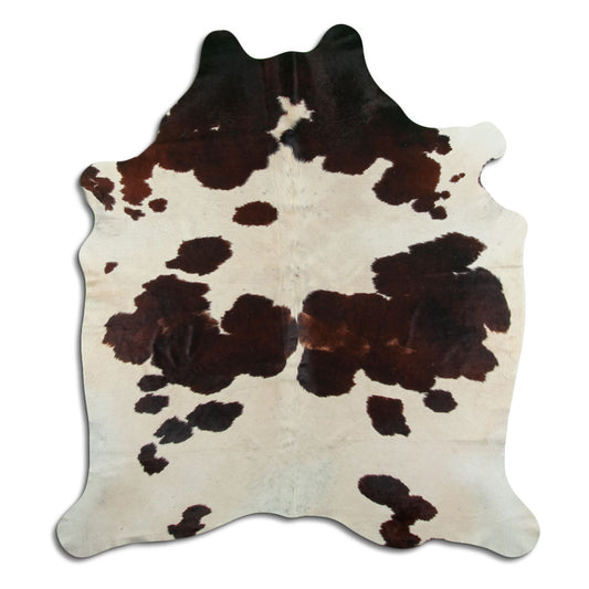 Peau de vache marron et blanche XL