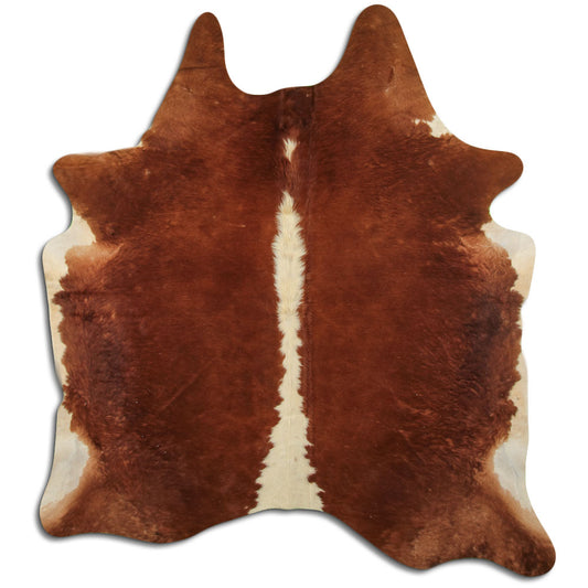 Peau de vache marron et blanche XXL