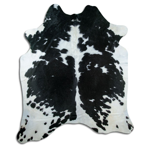 Peau de vache noire et blanche XXL