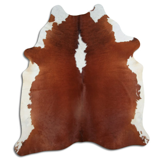 Peau de vache marron et blanche XXL