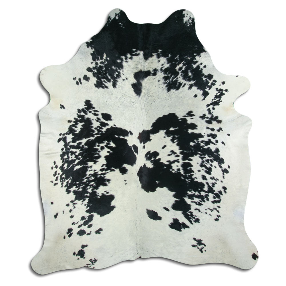 Peau de vache noire et blanche XXL