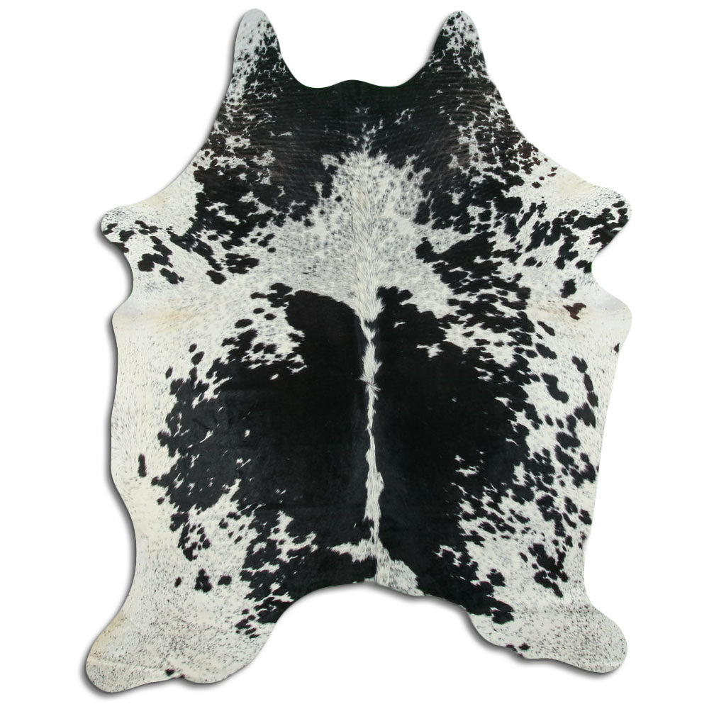 Peau de vache noire et blanche XXL