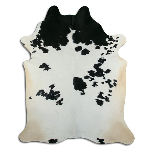 Peau de vache noire et blanche XXL