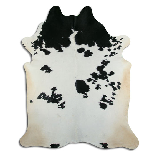 Peau de vache noire et blanche XXL