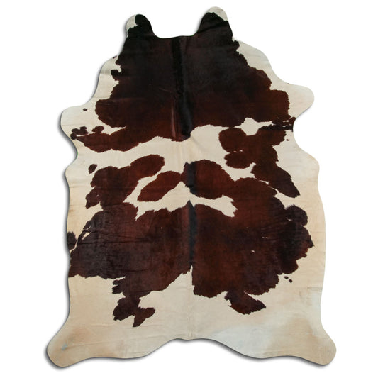 Peau de vache marron et blanche XXL