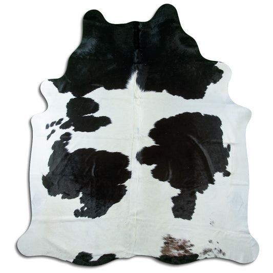 Peau de vache noire et blanche XXL