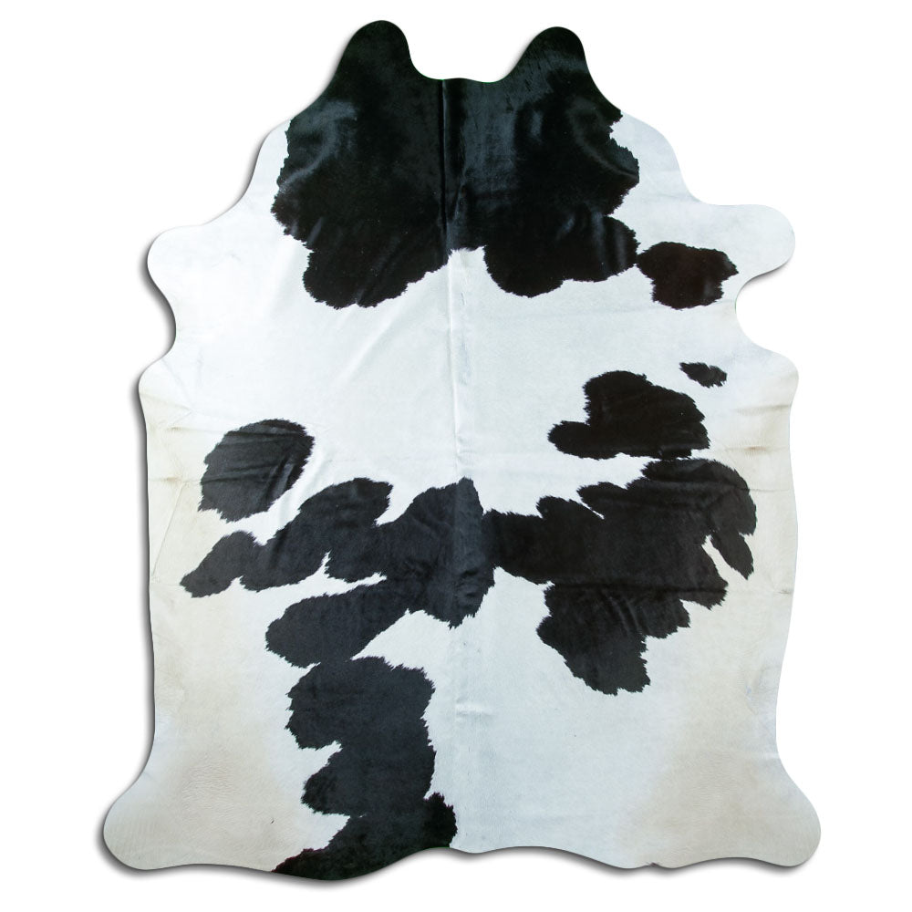 Peau de vache noire et blanche XXL