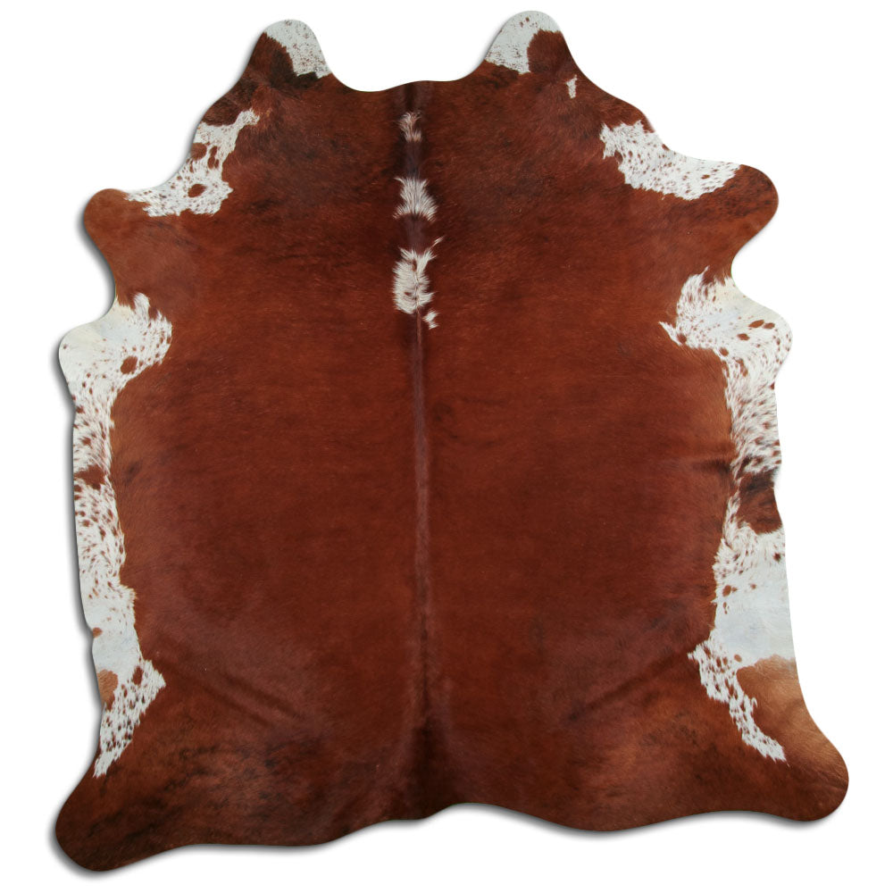 Peau de vache marron et blanche XXL