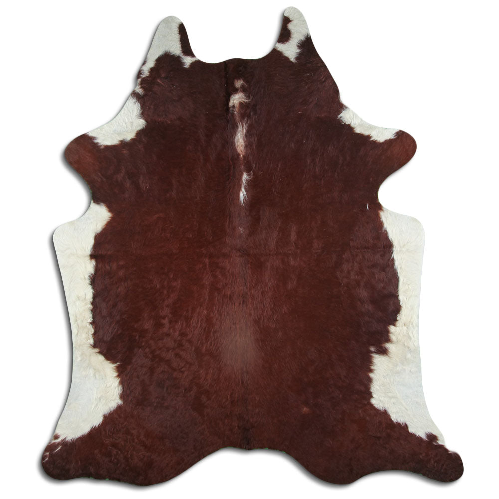 Peau de vache marron et blanche XXL