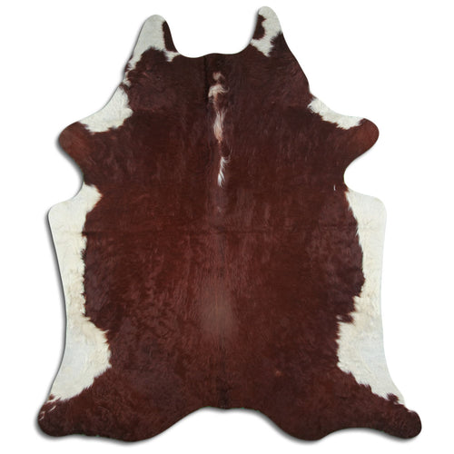 Peau de vache marron et blanche XXL