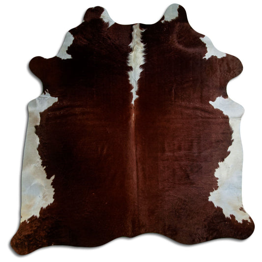 Peau de vache marron et blanche XXL