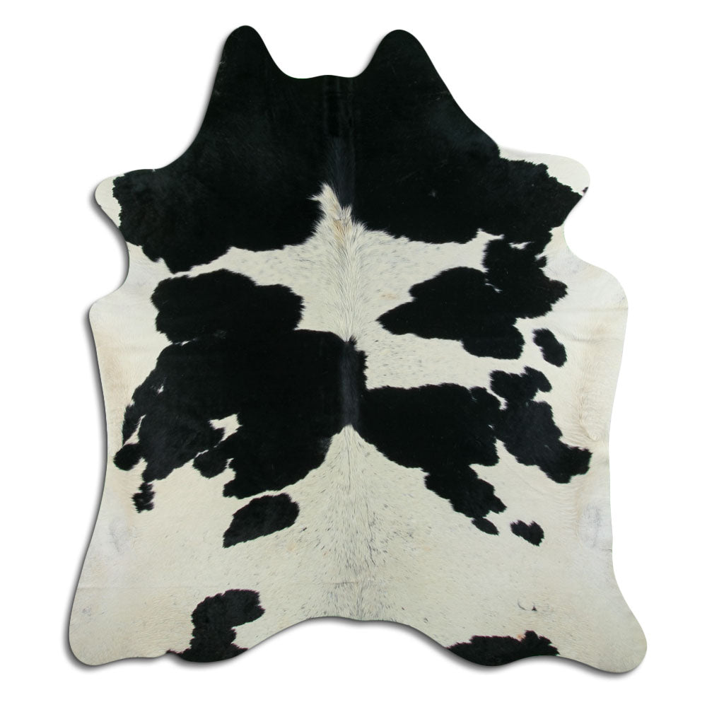 Peau de vache noire et blanche XXL