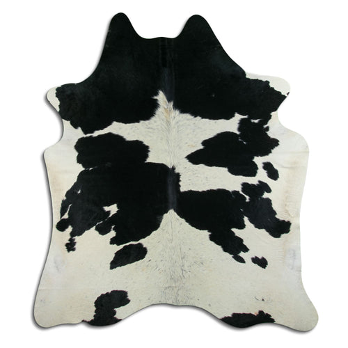 Peau de vache noire et blanche XXL