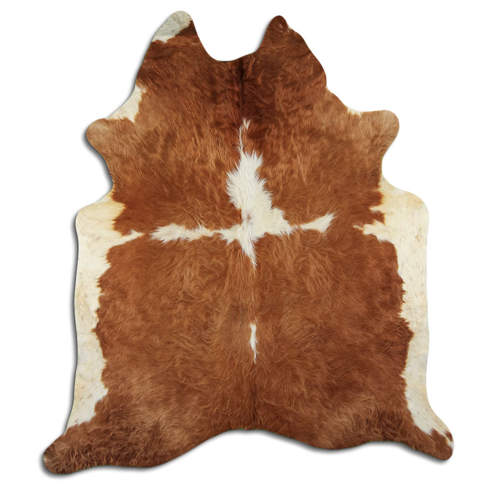 Peau de vache marron et blanche XXL