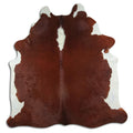 Peau de vache marron et blanche XL