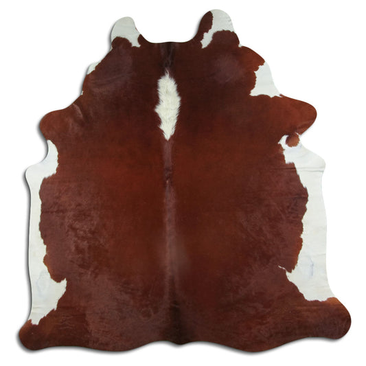 Peau de vache marron et blanche XL