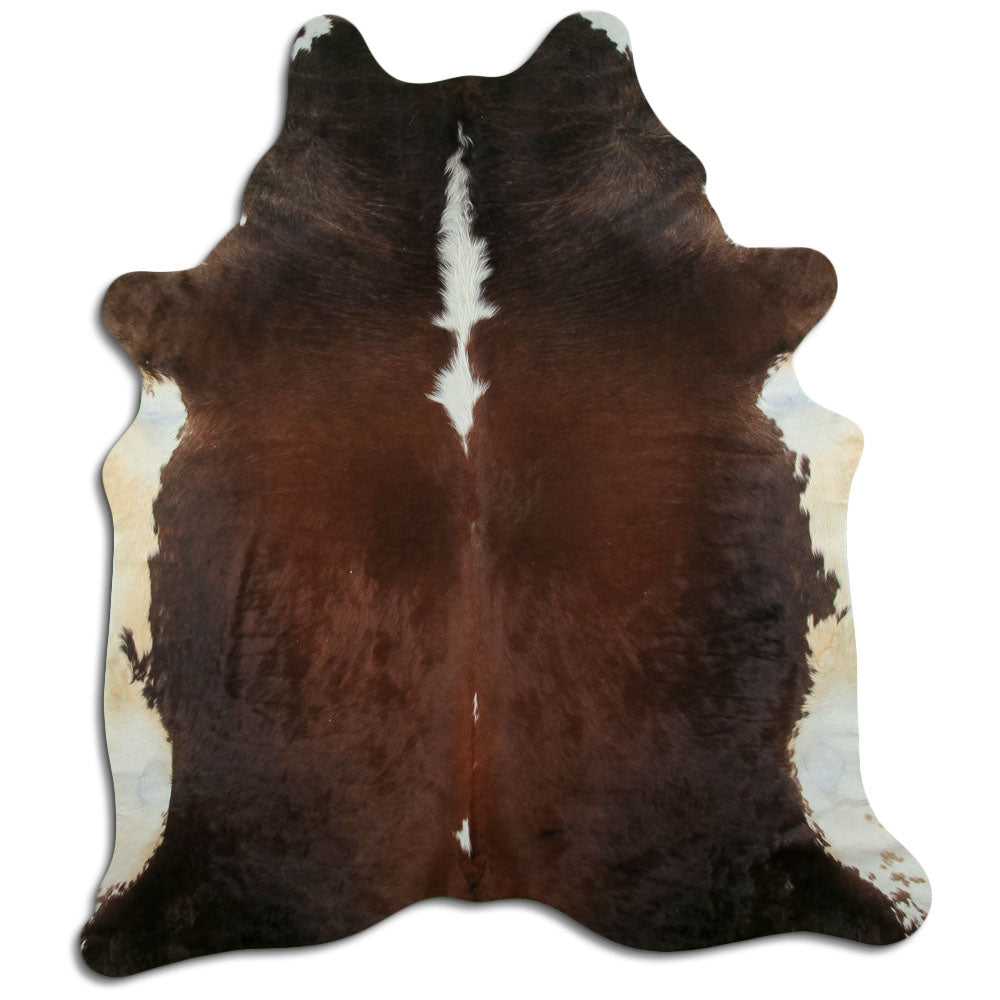 Peau de vache marron et blanche XXL