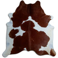 Peau de vache marron et blanche XL