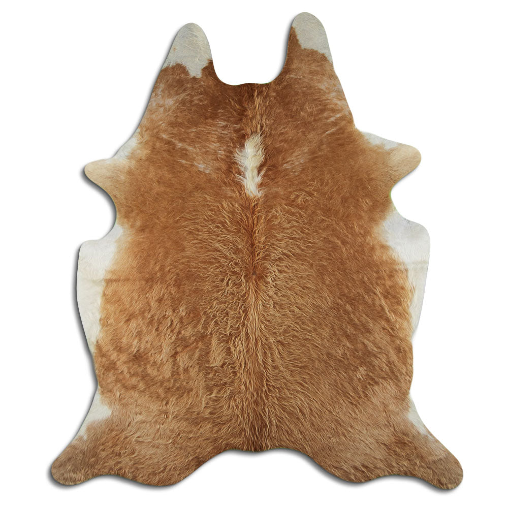 Peau de vache marron et blanche XXL