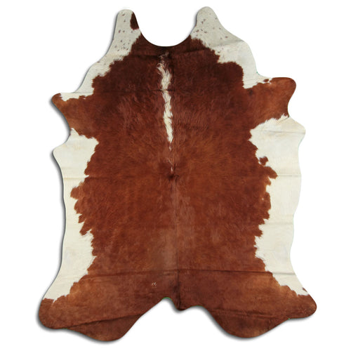 Peau de vache marron et blanche XXL