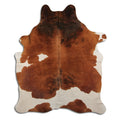 Peau de vache marron et blanche XXL