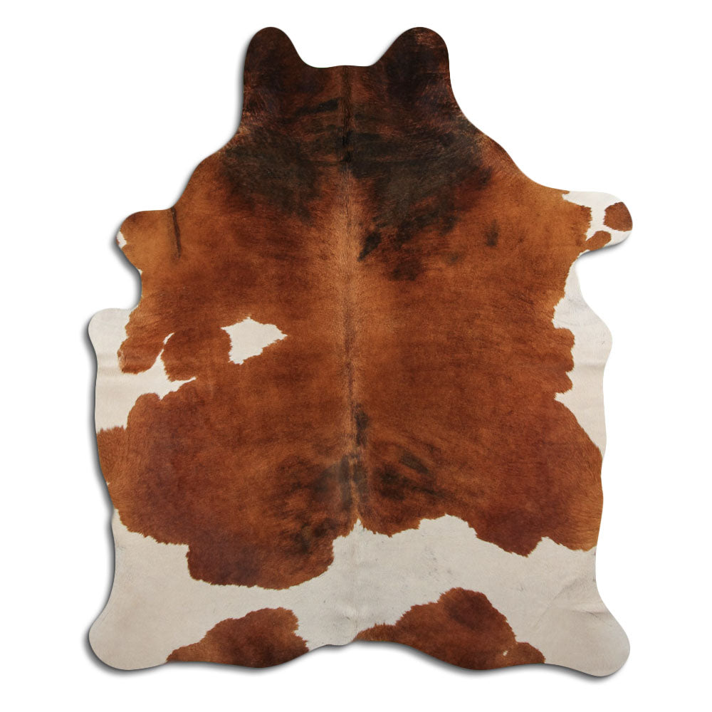 Peau de vache marron et blanche XXL