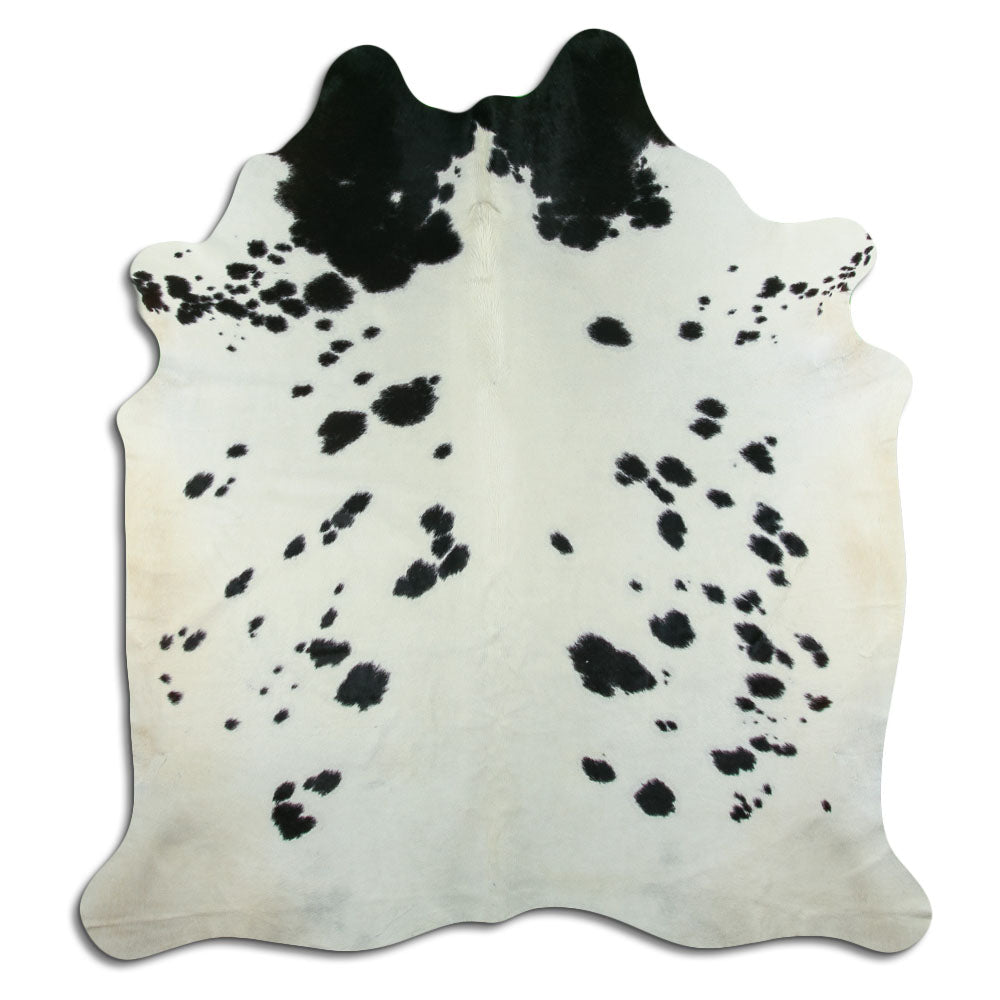 Peau de vache noire et blanche XXL