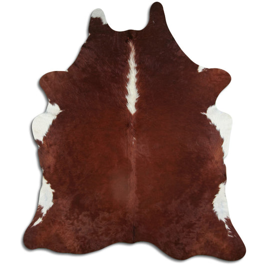 Peau de vache marron et blanche XXL