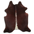 Peau de vache marron et blanche L