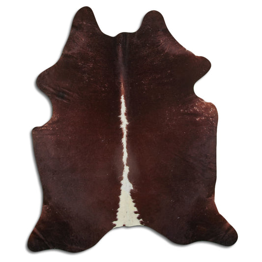 Peau de vache marron et blanche L