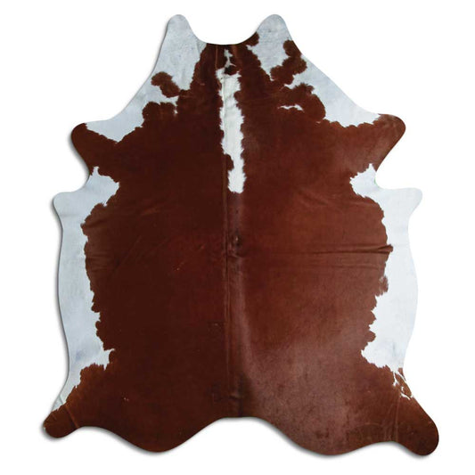 Peau de vache marron et blanche XXL