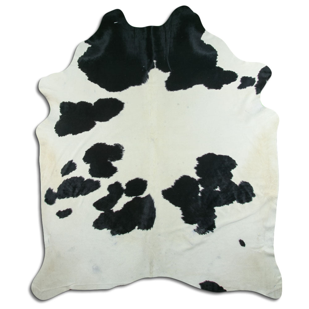 Peau de vache noire et blanche XXL