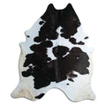 Peau de vache noire et blanche XXL