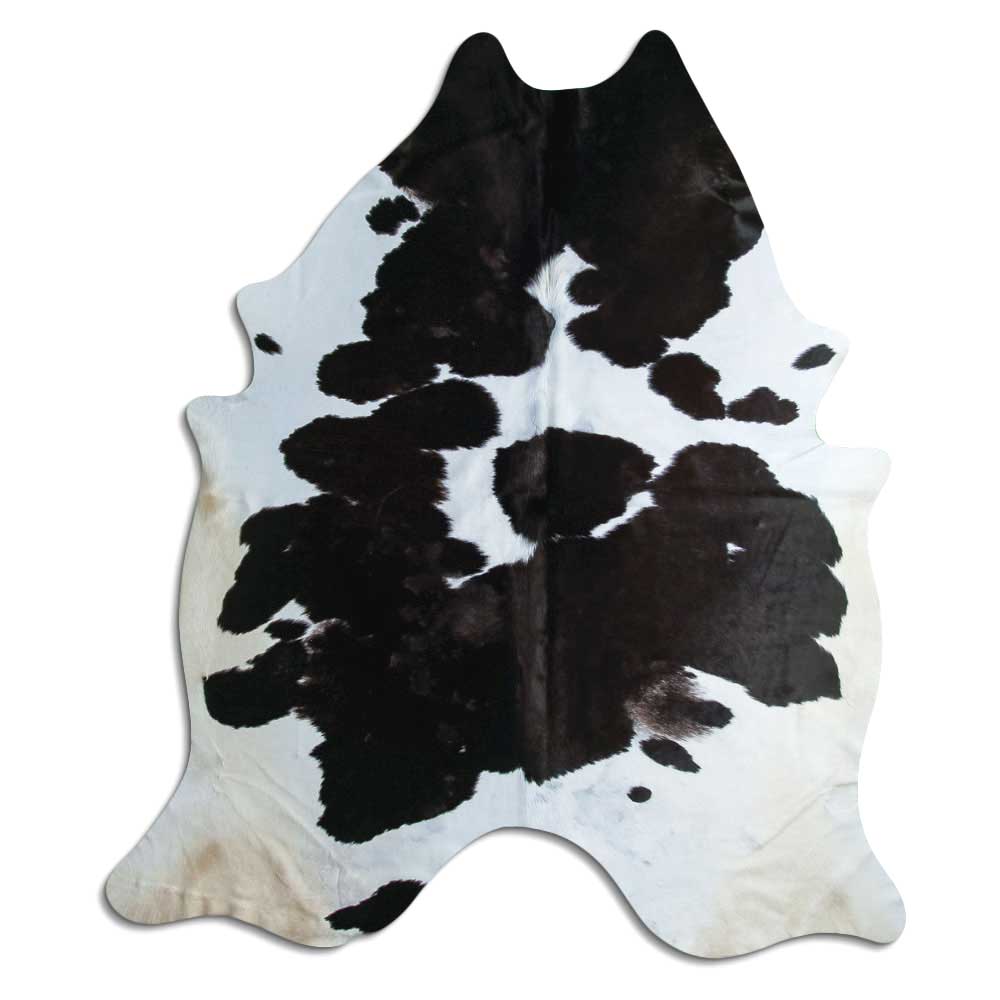 Peau de vache noire et blanche XXL