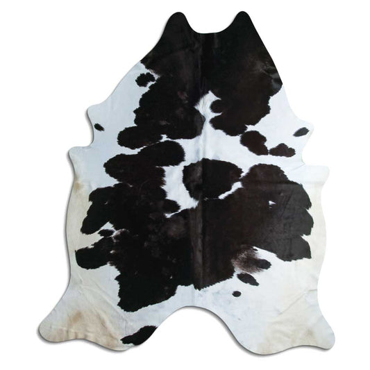 Peau de vache noire et blanche XXL