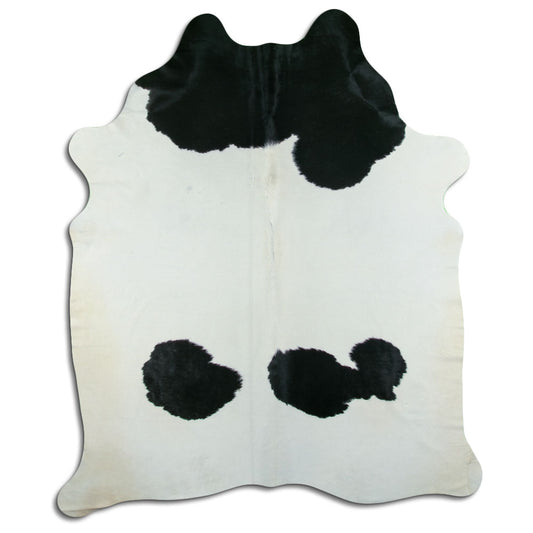 Peau de vache noire et blanche XXL